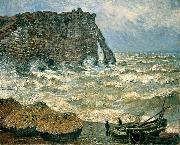 Claude Monet Stormy Sea in Etretat Sweden oil painting artist